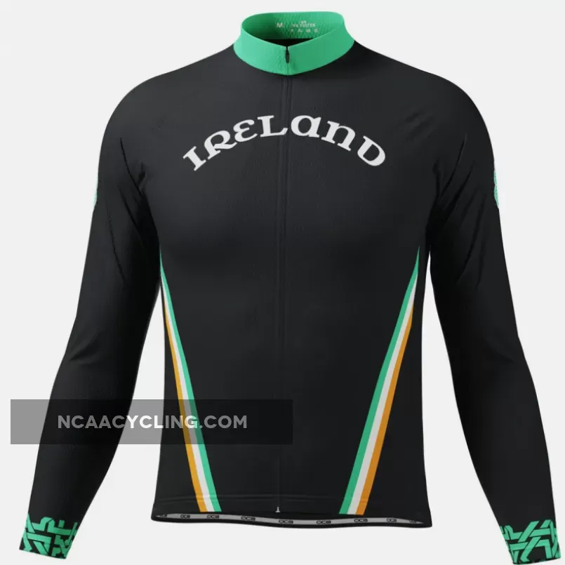 Men's Ireland Shamrock Long Sleeve Cycling Jersey To Buy