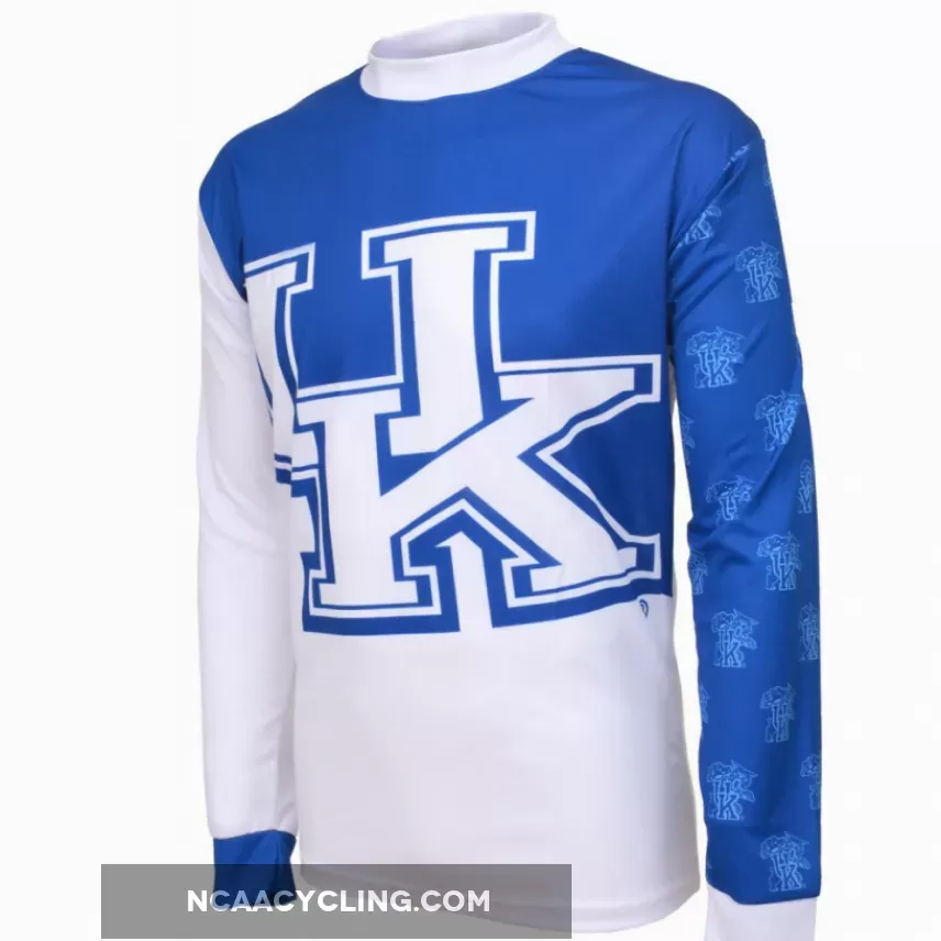 NCAA UK Kentucky Wildcats Mountain Long Sleeve MTB Bike Cycling Jerseys