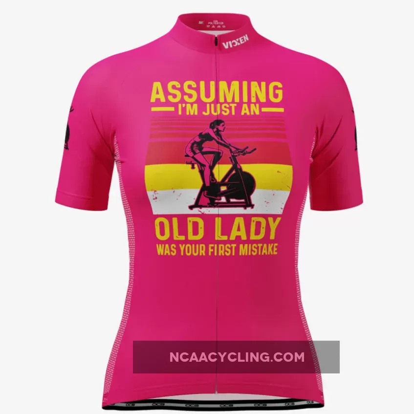 Women's Old Lady Mistake Short Sleeve Cycling Jersey To Buy