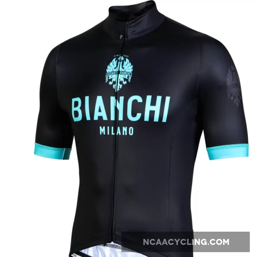 Bianchi Milano Levane Thermo Black Green Jersey,