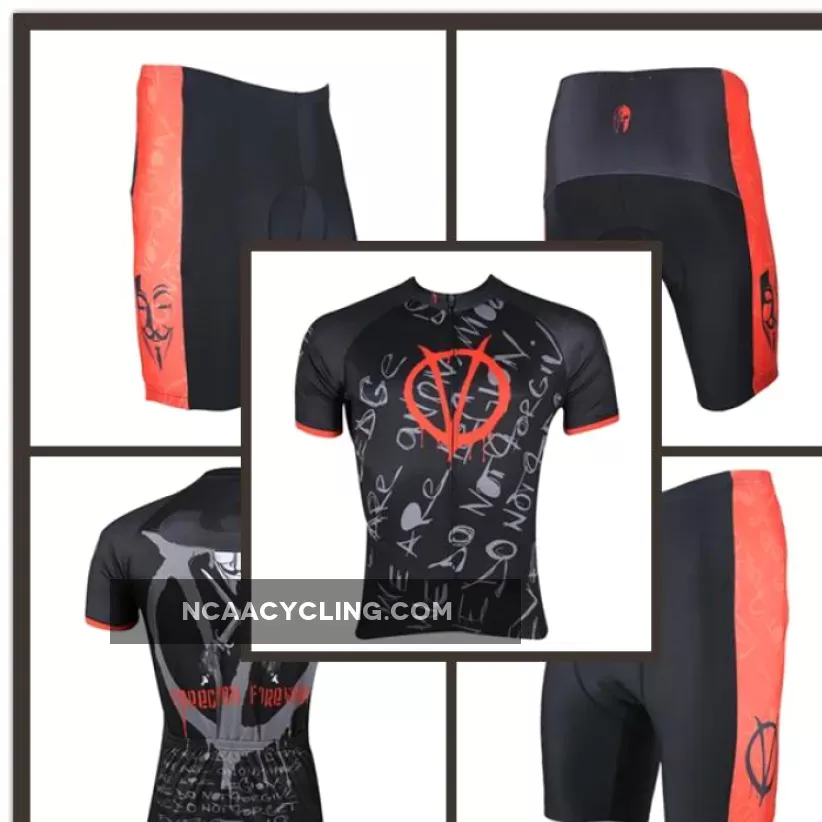 Men's Cycling Suit/Jersey Jacket T-shirt Summer Spring Autumn Clothes Sportswear Apparel Outdoor Sports Gear Leisure Biking Shirt V for Vendetta NO.144