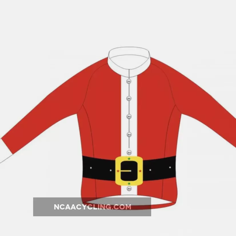 Santa Claus Xmas Christmas fleece lined winter thermal cycling jersey Jacket