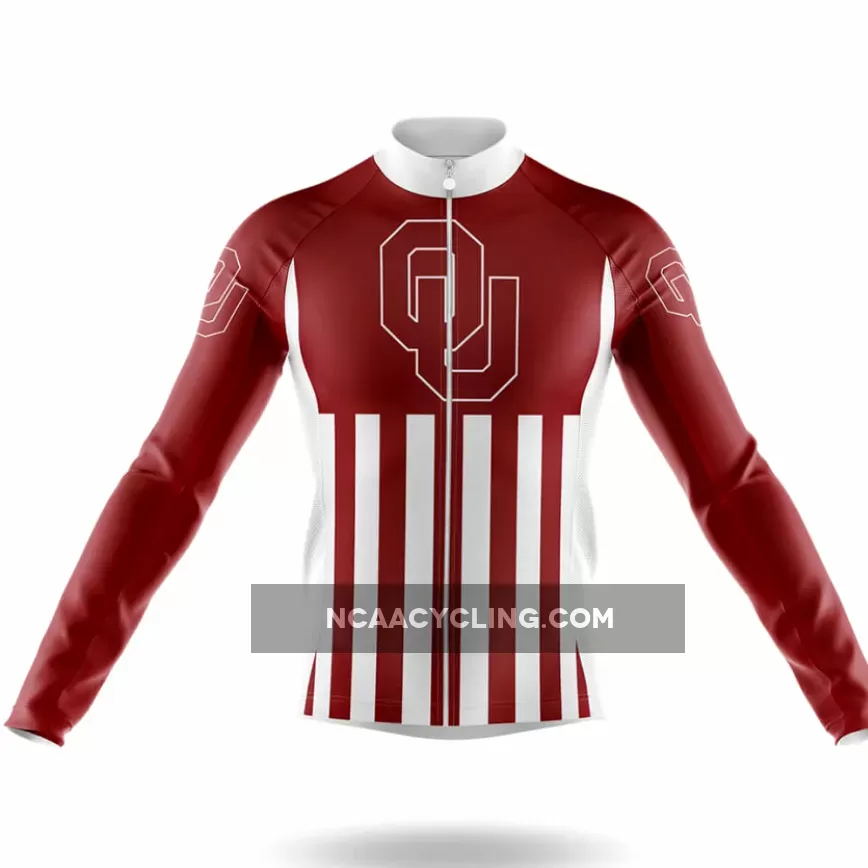 University of Oklahoma USA Long Sleeve Cycling Jersey Only