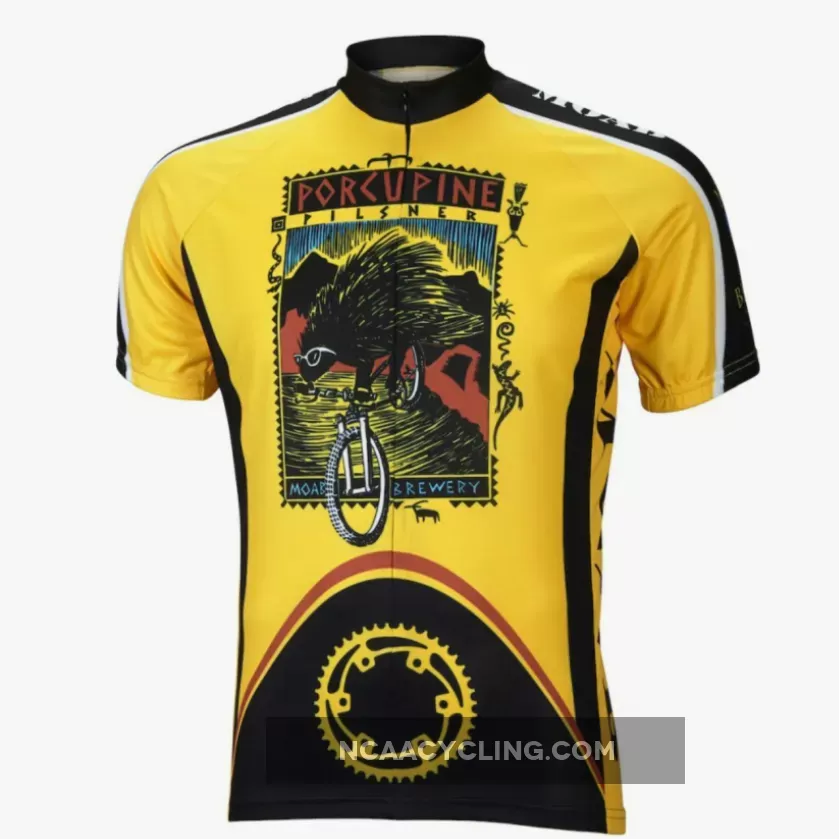 Moab Brewery Porcupine Pilsner beer Men's 19' Zip Short Sleeve Cycling Jersey / Brewery Moab