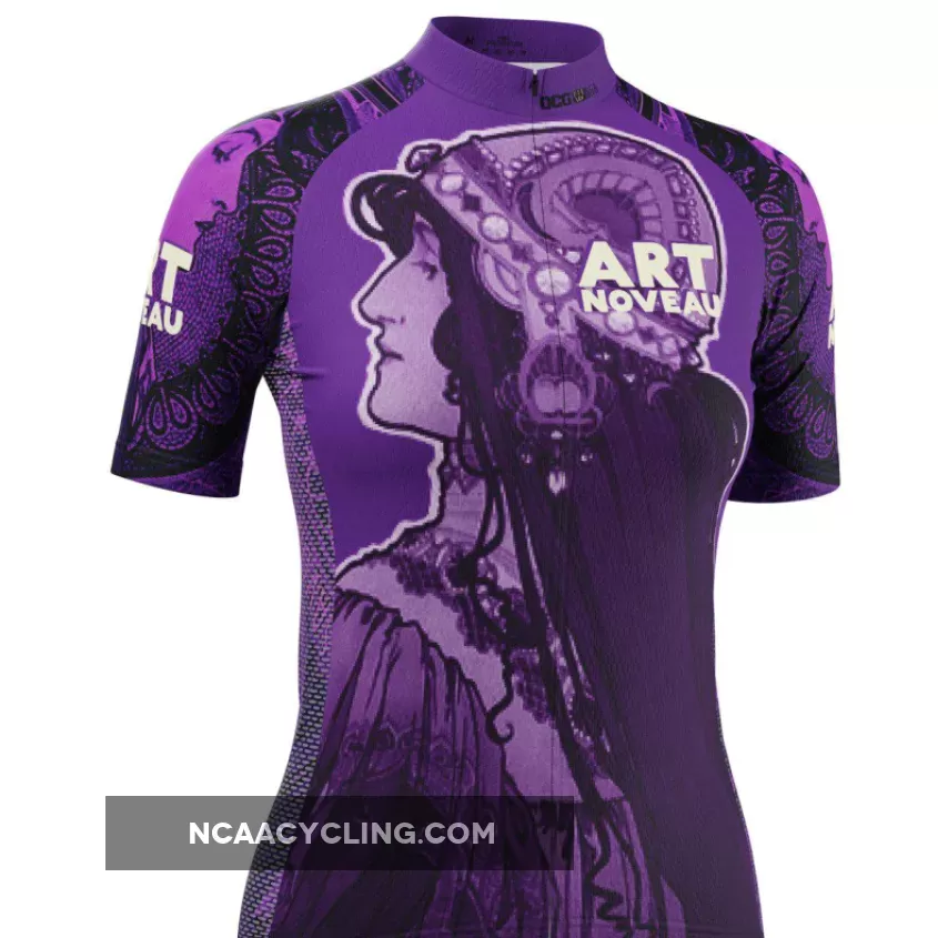 Women's Art Noveau Short Sleeve Cycling Jersey Brand New