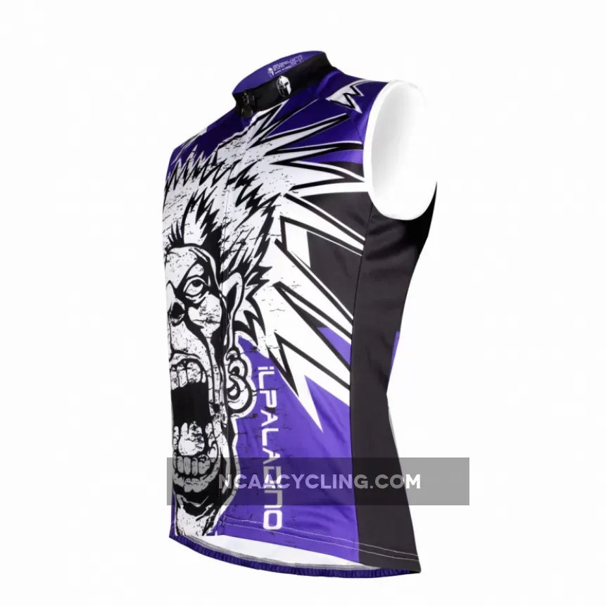 Angry Bellow Crazy Purple Men's Cycling Sleeveless Bike Jersey T-shirt Summer Spring Road Bike Wear Mountain Bike MTB Clothes Sports Apparel Top NO.W 669