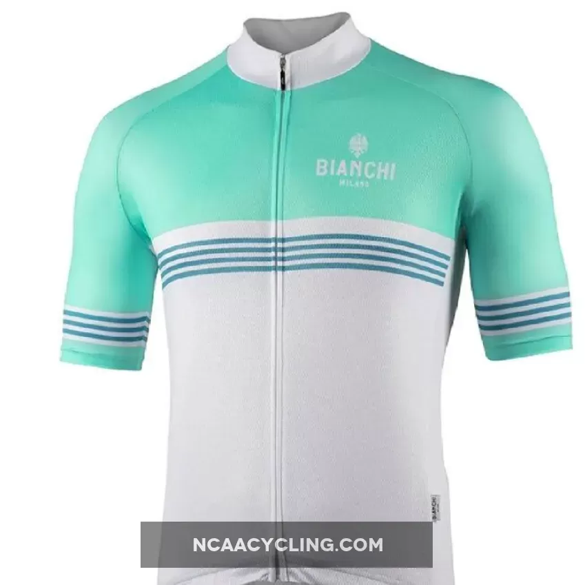 Nalini 2021 Bianchi Milano Prizzi Short Sleeve Cycling Jersey White/Celeste