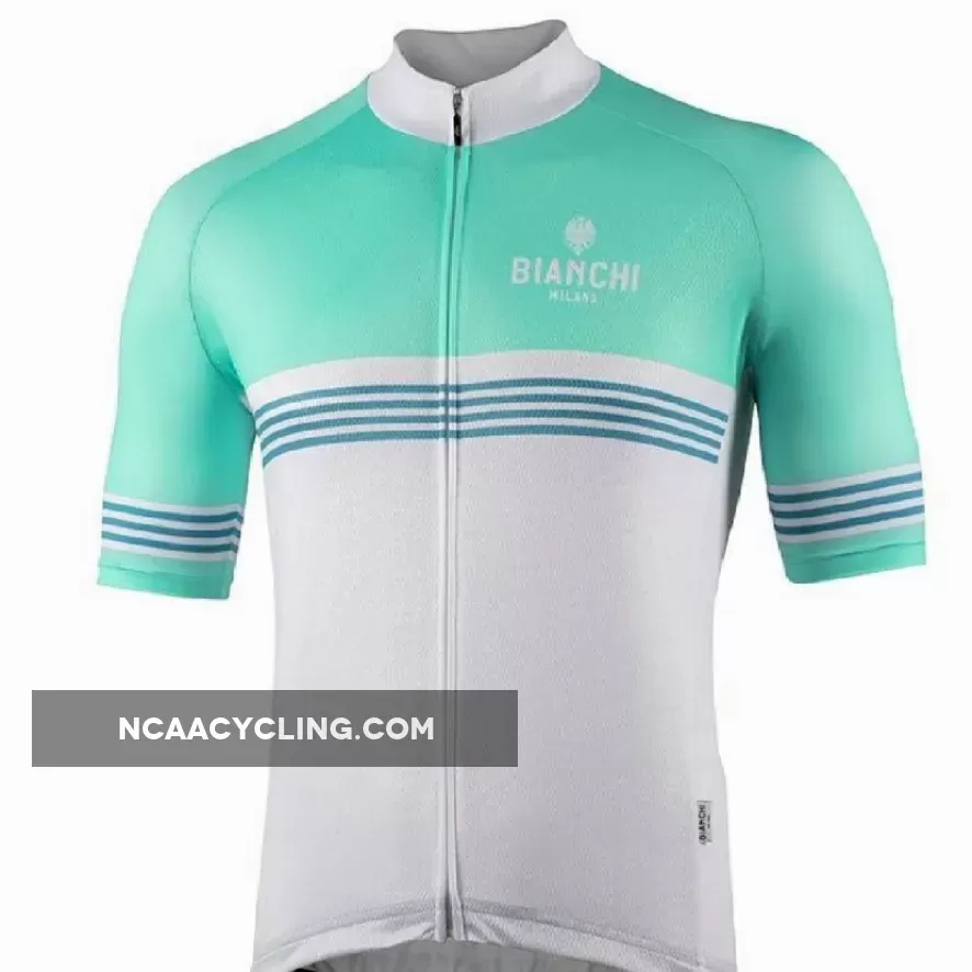 Nalini 2021 Bianchi Milano Prizzi Short Sleeve Cycling Jersey White/Celeste