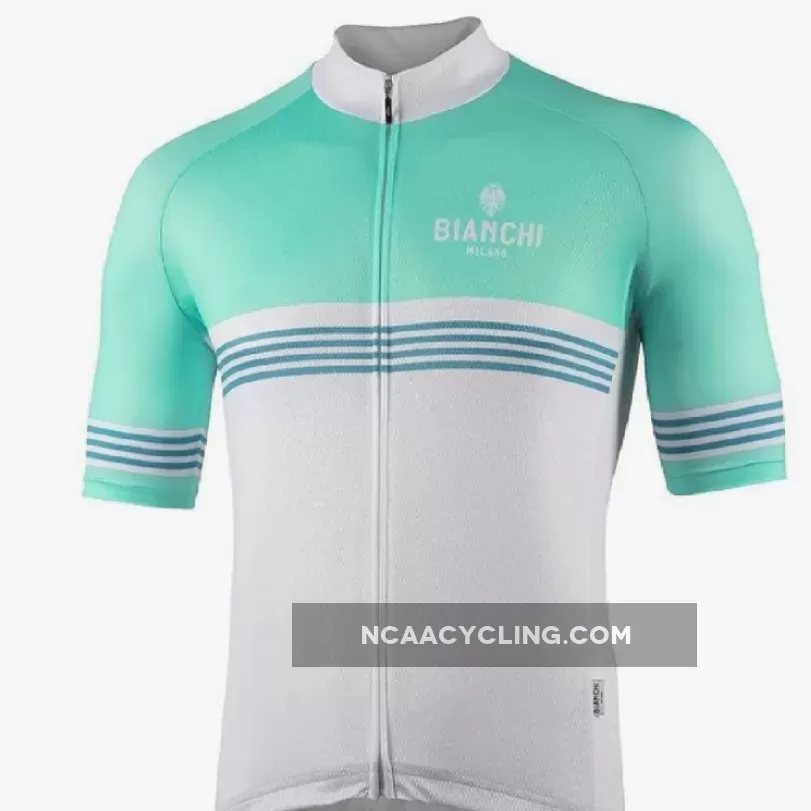 Nalini 2021 Bianchi Milano Prizzi Short Sleeve Cycling Jersey White/Celeste