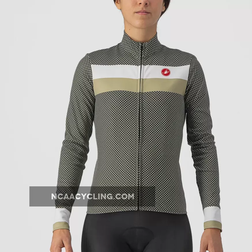 Castelli Volare woman long sleeves jersey - Green #Donna Volare