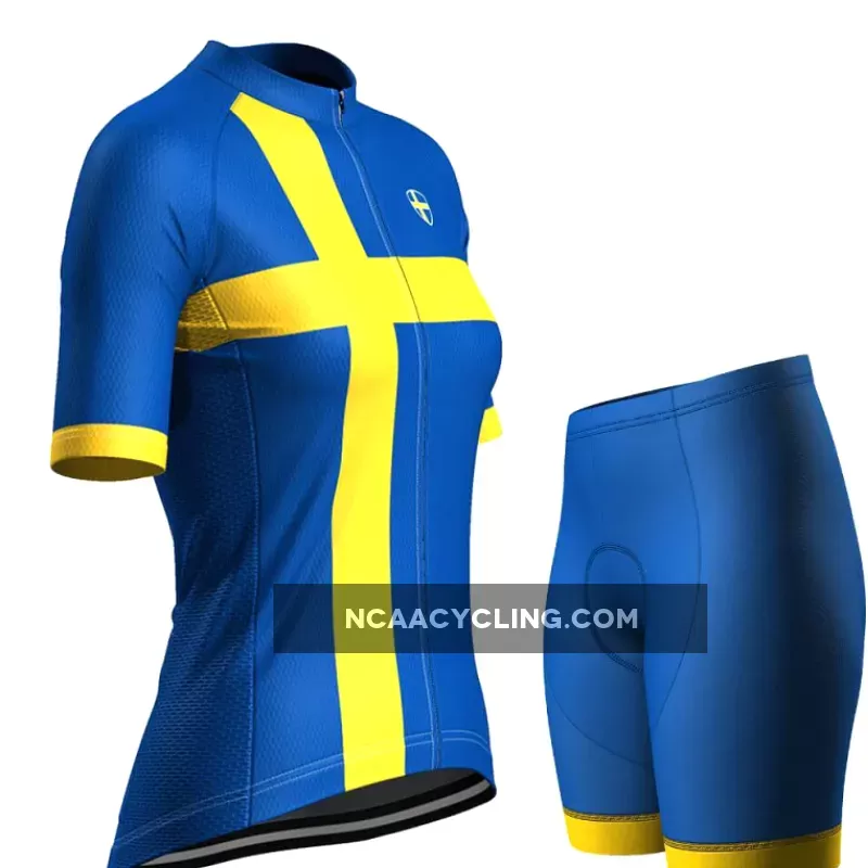 Women's Sweden Swedish Flag Pro-Band Cycling Kit, Sweden Kit