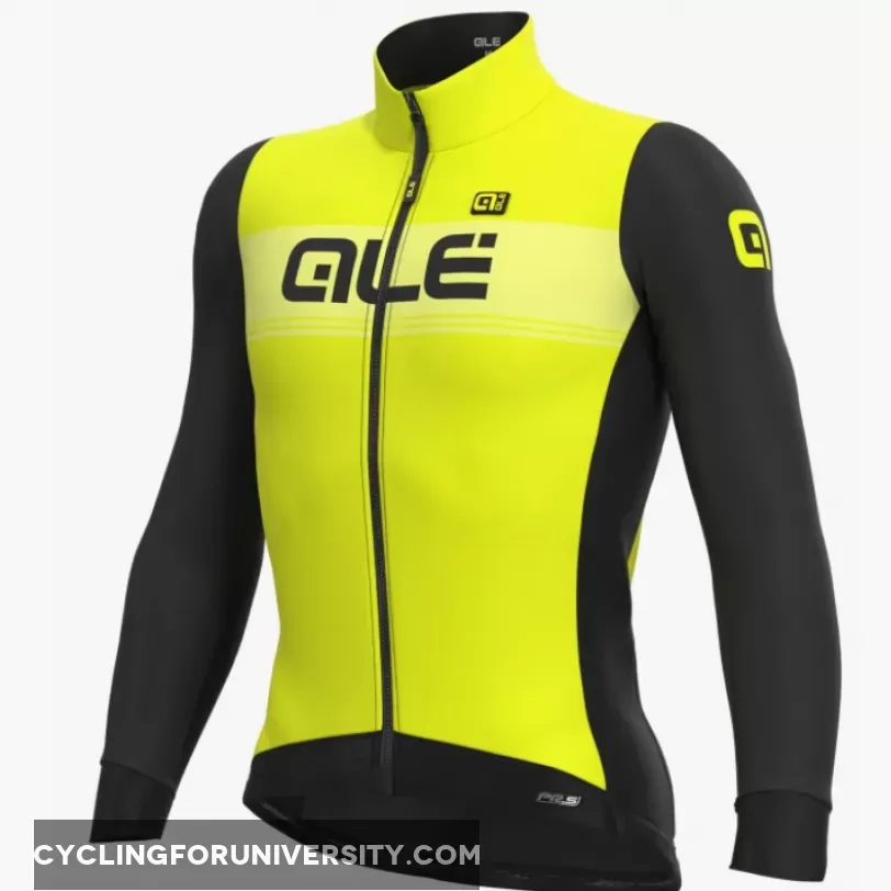 ALE' Logo DWR PRS Yellow Long Sleeve Jersey,
