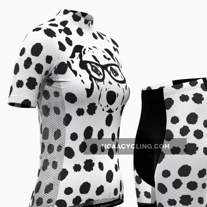 Women's Dalmatian Dog Short Sleeve Cycling Kit To Buy