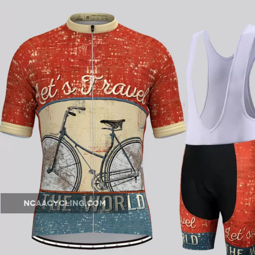 Let's Travel The World Cycling Kit Red Restock