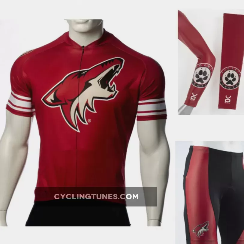 NHL Phoenix Coyotes Cycling Jerseys Bib Shorts Arm Warmers