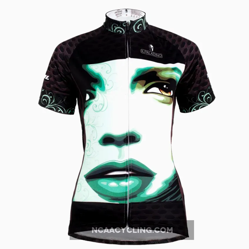 ILPALADINO Portrait Girl Model Woman's Short-Sleeve Cycling Jersey Summer Biking Wear Breathable Outdoor Sports Gear Leisure Biking T-shirt Sports Clothes NO.591