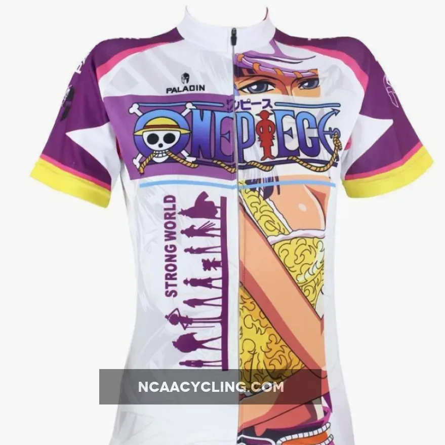 ONE PIECE Series Nico Robin Paramecia-type Flower-Flower Fruit Woman's Short-sleeve Cycling Jersey Team Leisure Jacket T-shirt Pretty Summer Spring Autumn Clothes Sportswear Anime Archaeologist NO.073