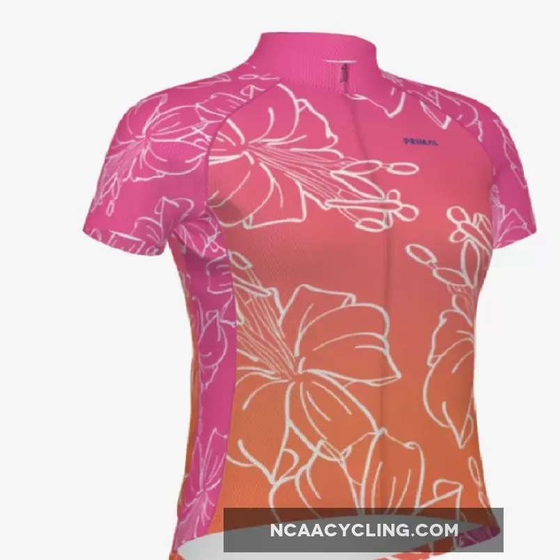 Primal Wear Hana Full Zip Short Sleeve Women's Sport Hawaii Theme Cycling Jersey