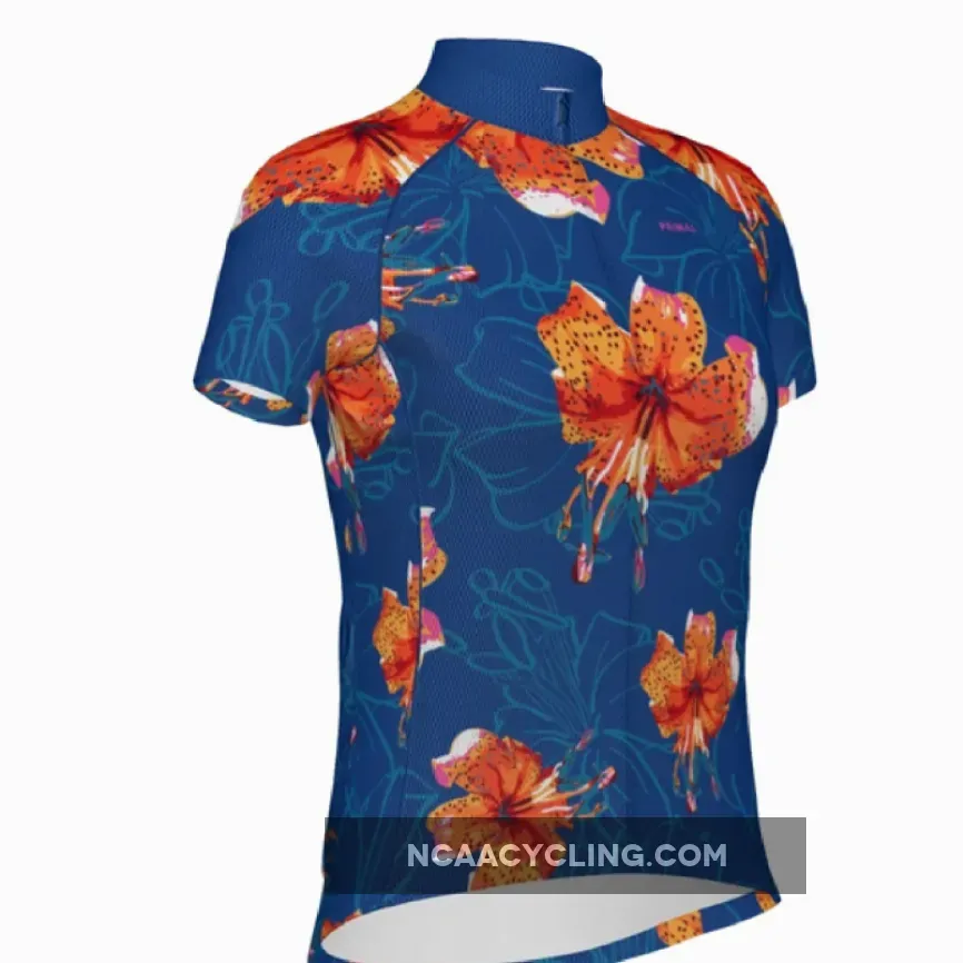 Primal Wear Hula Full Zip Short Sleeve Women's Sport Hawaii Theme Cycling Jersey