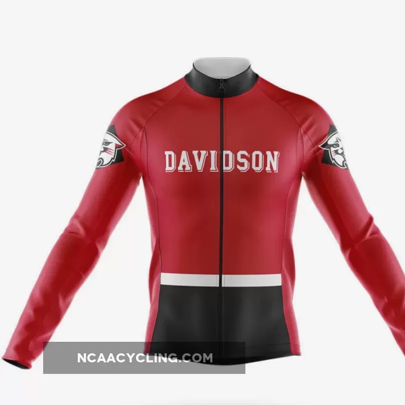 Outlet Davidson Wildcats Long Sleeve Cycling Jersey Only