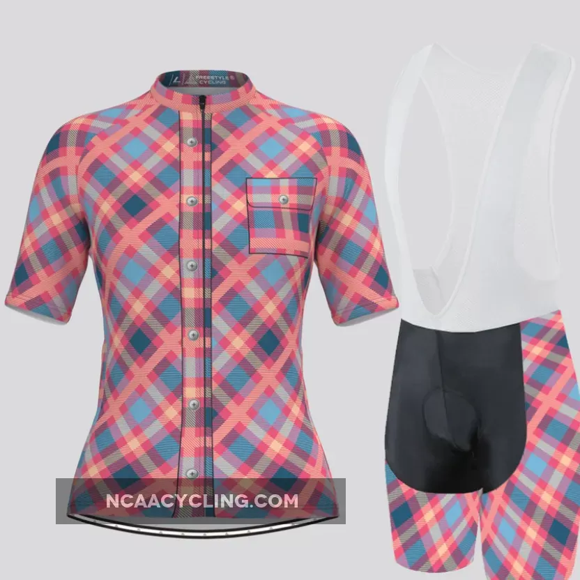 Plaid Checkered Shirt V29 Women's Cycling Kit For Sale