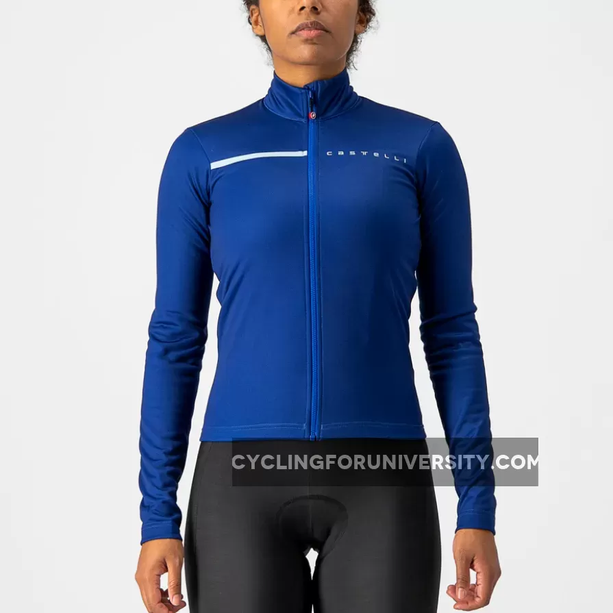 Castelli Sinergia 2 woman long sleeves jersey - Blue light blue