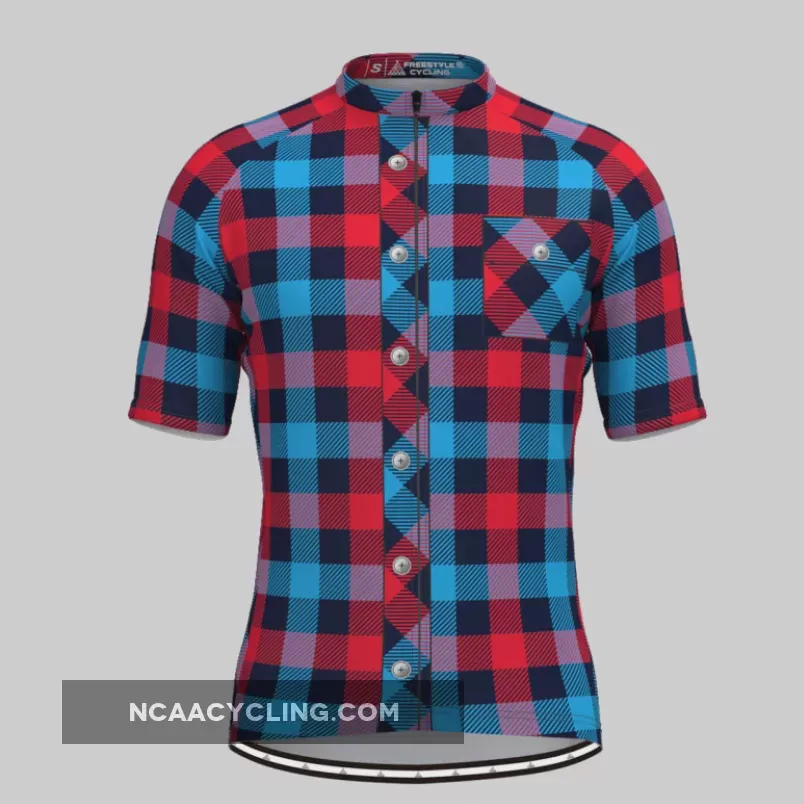 Plaid Checkered Shirt V9 Men's Cycling Jersey Restock