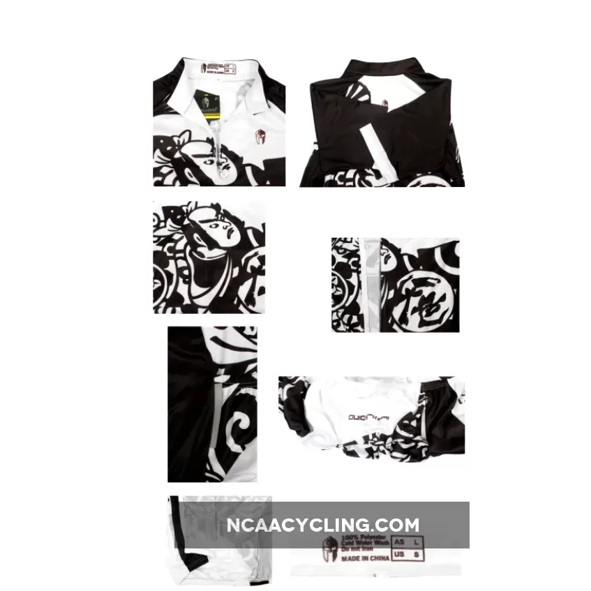 Traditional Japanese Samurai Cycling Black&White Jersey Men's Short-Sleeve Bicycling Summer Shirts NO.687