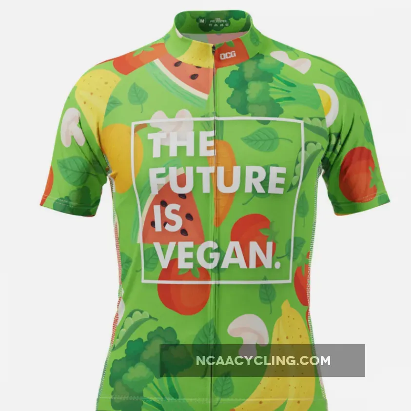 Men's The Future is Vegan Short Sleeve Cycling Jersey Vegan Cycling Jersey
