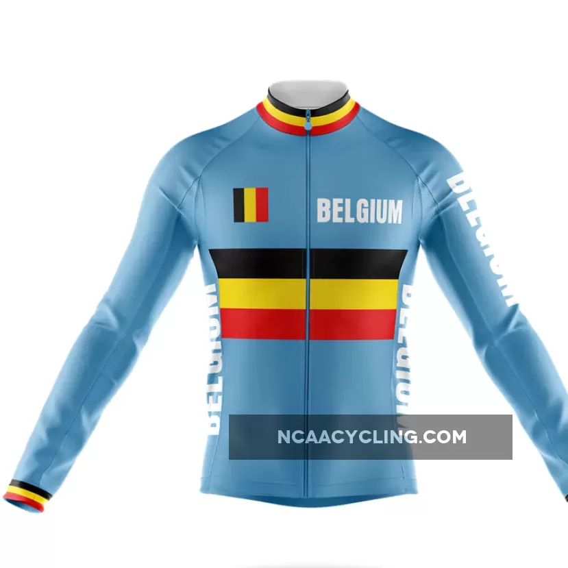 Belgium Flag - Men's Cycling Kit / Long Sleeve Jersey