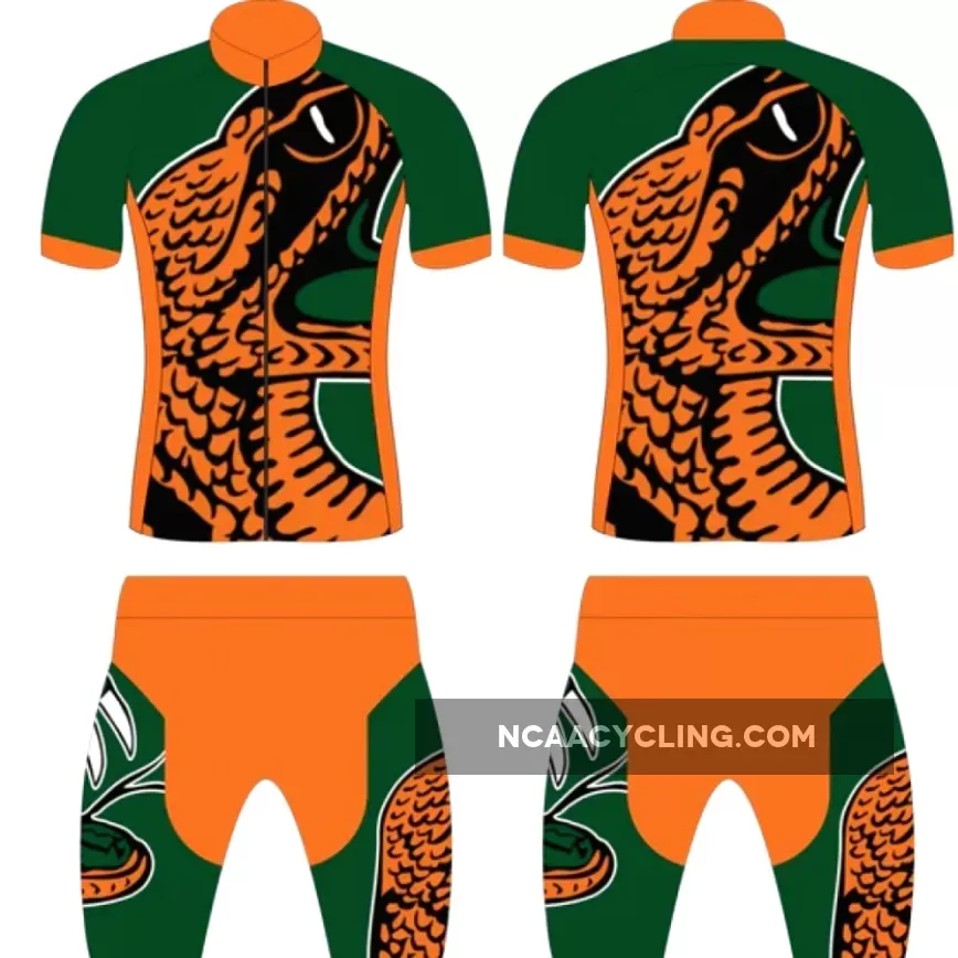 FAMU Florida A&M University Rattlers Cycling Jerseys and shorts