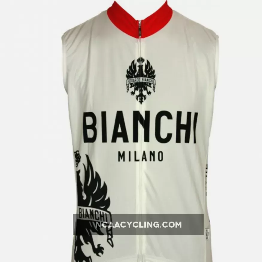 Bianchi Milano Sleeveless Jersey E12MORENO1 White Restock