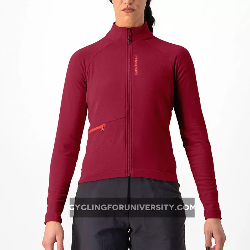 Castelli Unlimited Trail woman long sleeves jersey - Bordeaux