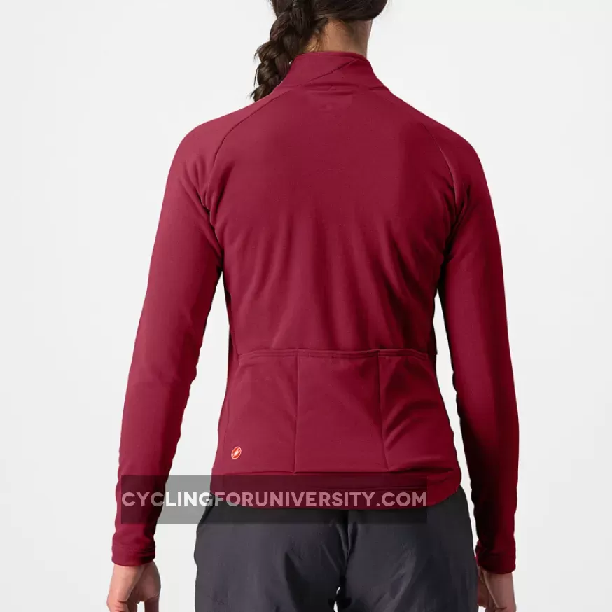 Castelli Unlimited Trail woman long sleeves jersey - Bordeaux