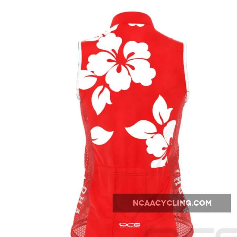 Women's Hawaiian Aloha Floral Sleeveless Cycling Jersey Hawaiian Bike Jersey