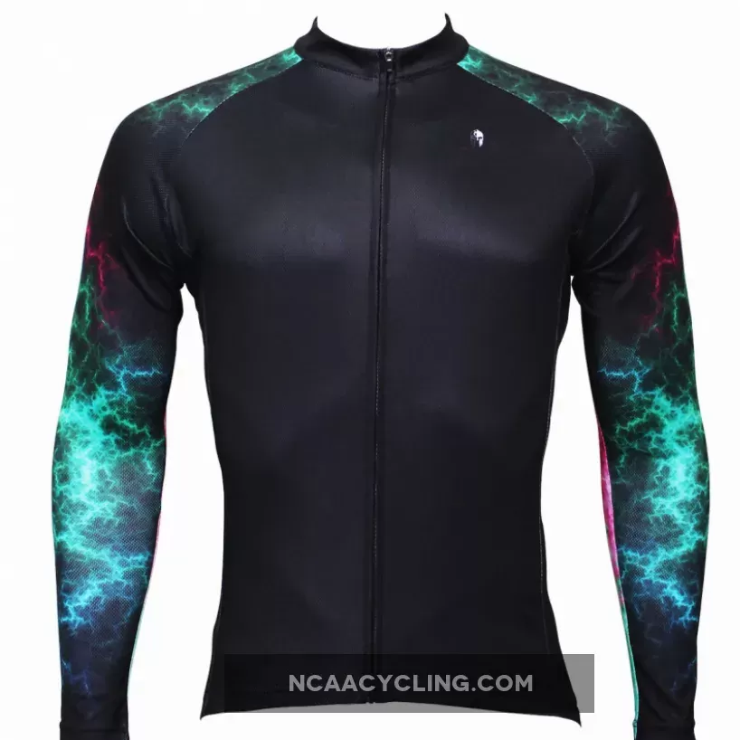 Hot Sale Cycling Jersey Cycling Clothing Wholesale Men's Long-sleeved Jersey for Spring and Summer Black Breathable Clothing and Simple Design(velvet)