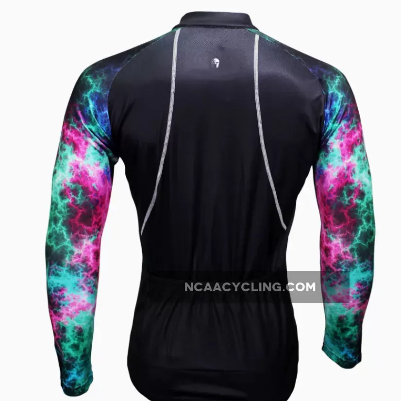 Hot Sale Cycling Jersey Cycling Clothing Wholesale Men's Long-sleeved Jersey for Spring and Summer Black Breathable Clothing and Simple Design(velvet)