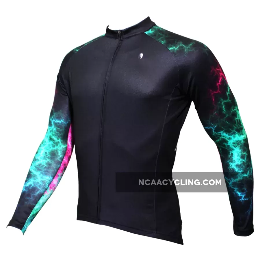 Hot Sale Cycling Jersey Cycling Clothing Wholesale Men's Long-sleeved Jersey for Spring and Summer Black Breathable Clothing and Simple Design(velvet)