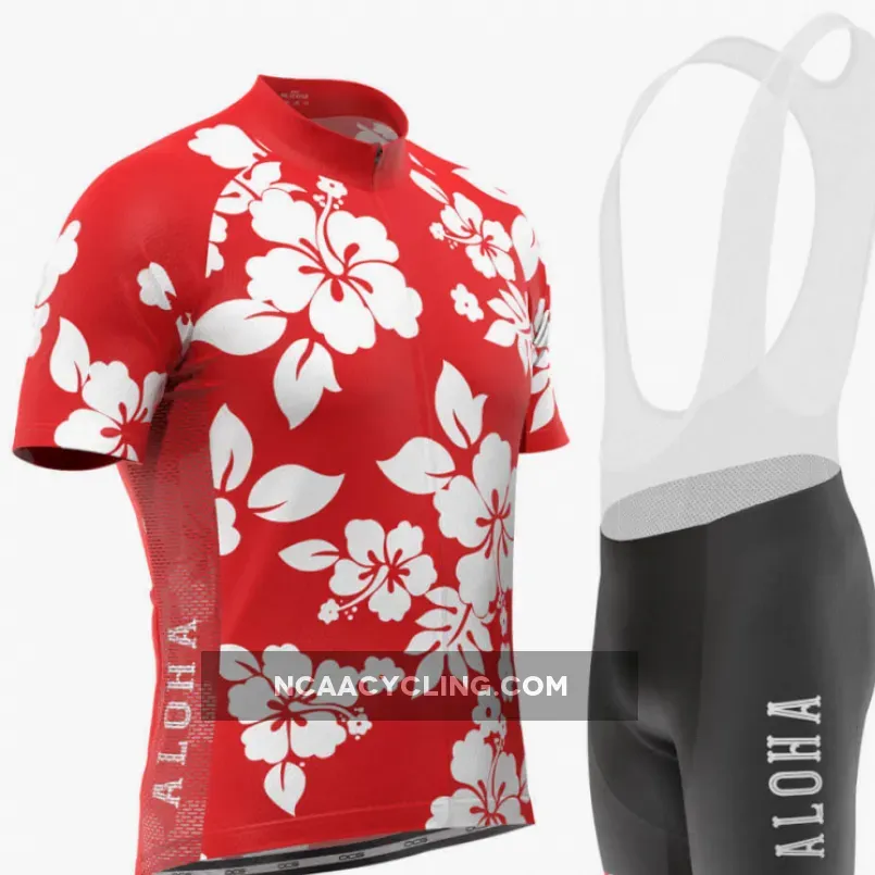 Men's Hawaiian Shirt Aloha Floral Pro-Band Cycling Kit