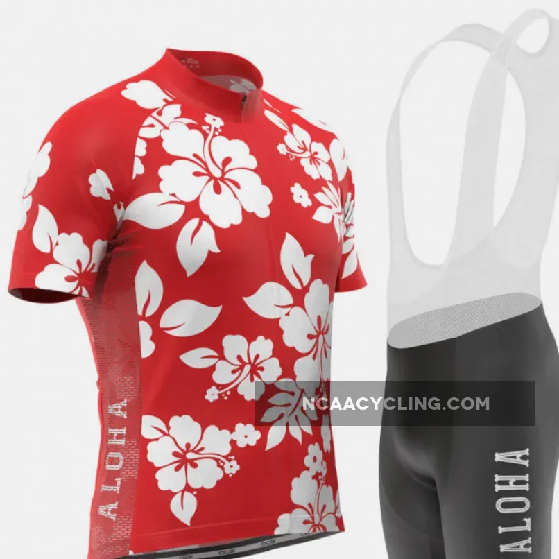 Men's Hawaiian Shirt Aloha Floral Pro-Band Cycling Kit