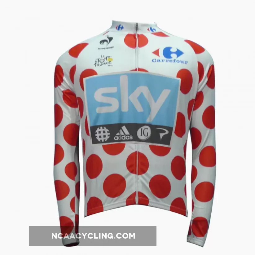 Team SKY Red Dots Winter Jacket Tour De France 2012 Restock