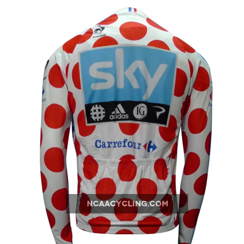 Team SKY Red Dots Winter Jacket Tour De France 2012 Restock