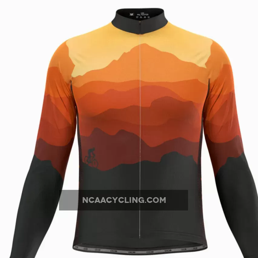Men's Ride Free Sunset Long Sleeve Cycling Jersey Outlet