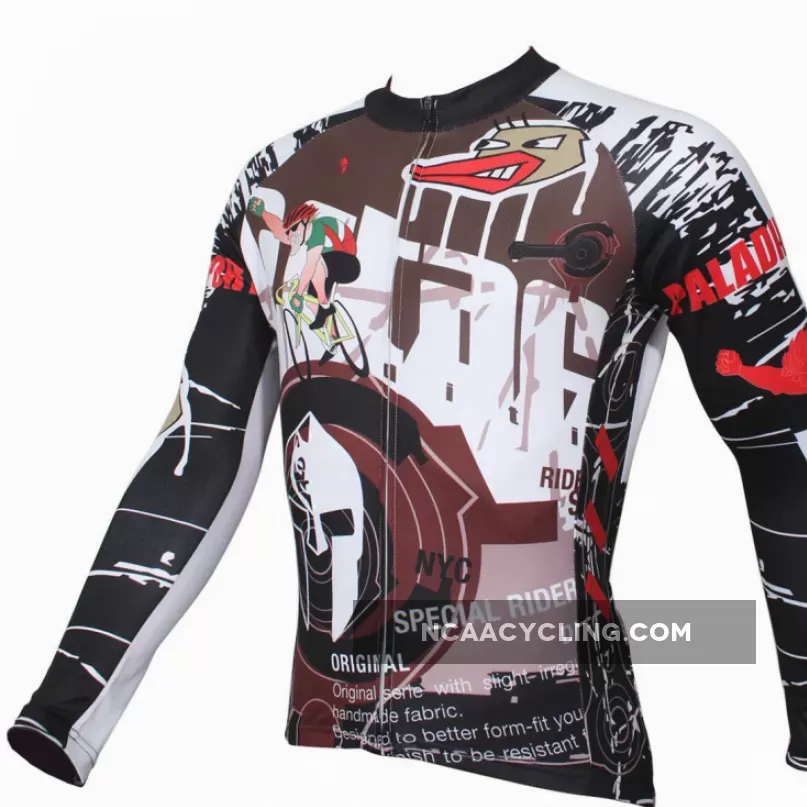 Hot Sale Cycling Clothing Dazzling Cycling Jersey Bike Clothing Cycling Pattern Men's Long-sleeved Jersey for Summer Breathable Fabric(velvet)