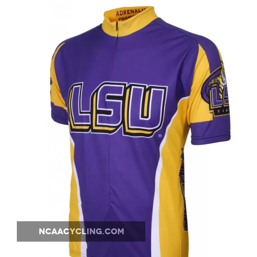 NCAA LSU Louisiana State University Tigers Short Sleeve Cycling Jerseys