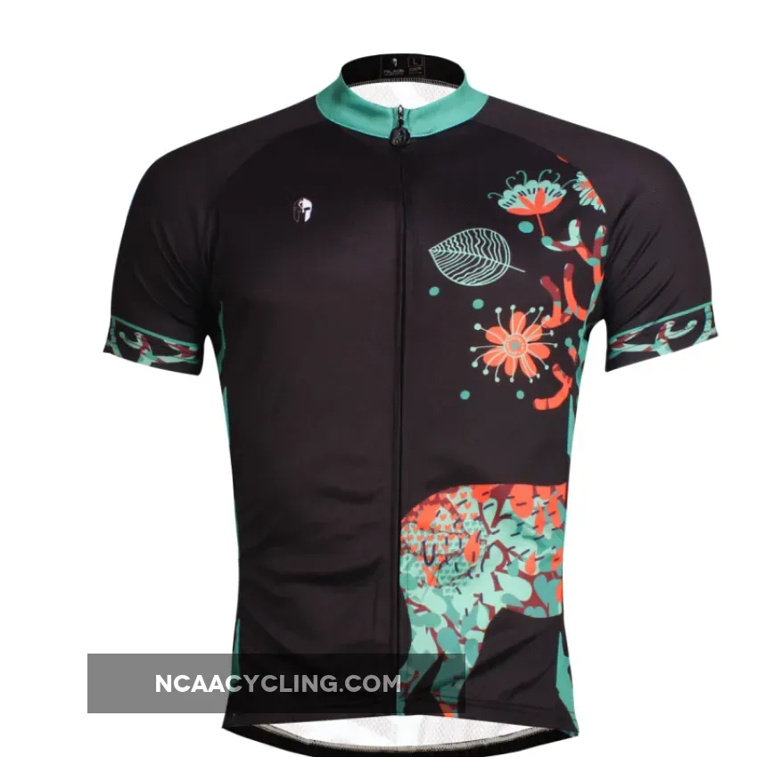 ILPALADINO Elk Night Men's Professional MTB Cycling Jersey Breathable and Quick Dry Comfortable Bike Shirt for Summer NO.642