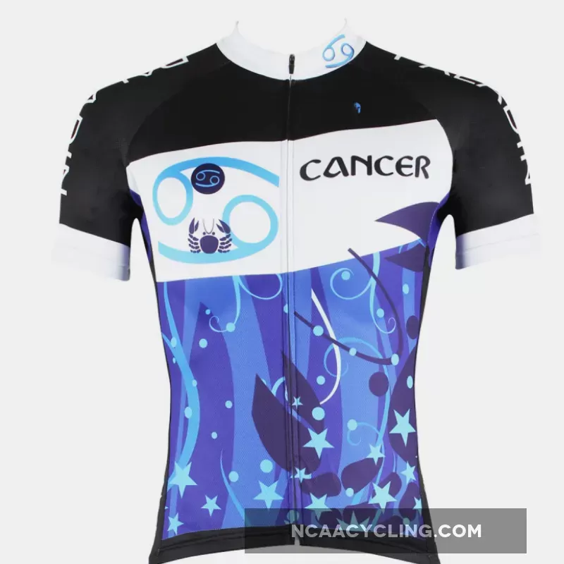 Ilpaladino Cancer Faithful Constellation Series 12 Horoscopes Man's Short-sleeve Cycling Jersey Team Pro Cycle Jacket T-shirt Summer Spring Clothes Leisure Sportswear Apparel Signs of the Zodiac NO.263