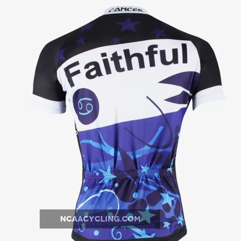 Ilpaladino Cancer Faithful Constellation Series 12 Horoscopes Man's Short-sleeve Cycling Jersey Team Pro Cycle Jacket T-shirt Summer Spring Clothes Leisure Sportswear Apparel Signs of the Zodiac NO.263