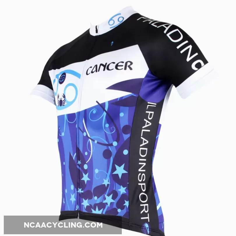 Ilpaladino Cancer Faithful Constellation Series 12 Horoscopes Man's Short-sleeve Cycling Jersey Team Pro Cycle Jacket T-shirt Summer Spring Clothes Leisure Sportswear Apparel Signs of the Zodiac NO.263