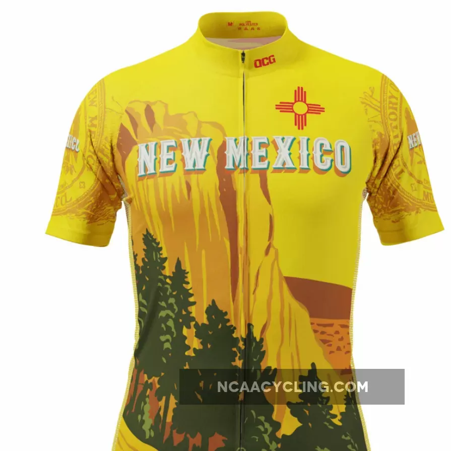 Men's New Mexico Short Sleeve Cycling Jersey, New Mexico Cycling Jersey